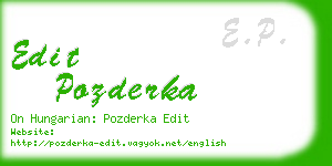 edit pozderka business card